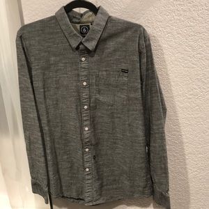 Volcom grey dress shirt